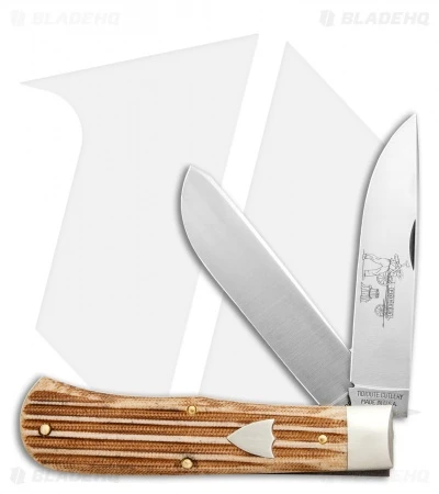 GEC Tidioute Cutlery #23 Pioneer Trapper Pocket Knife 4.5" Woodland Micarta 1 GEC Tidioute Cutlery #23 Pioneer Trapper Pocket Knife 4.5" Woodland Micarta