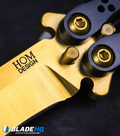Hom Design Basilisk Elite Balisong Butterfly Knife PVD Ti (4.6" Gold) 8 Hom Design Basilisk Elite Balisong Butterfly Knife PVD Ti (4.6" Gold) - Image 8