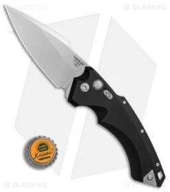 Hogue Knives EX-A05 Spear Point Automatic Knife Black (4" Stonewash) 34510 -CRKT Sales Store Hogue Auto Black Spear Point plain BHQ 80665 er bottlecap