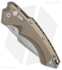 Hogue Knives EX-A05 Spear Point Automatic Knife FDE (4" Stonewash) 34514 -CRKT Sales Store Hogue Auto FDE Spear Point plain BHQ 80667 er spine