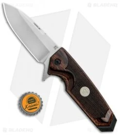 Hogue Sig Sauer EX-02 Spear Point Flipper Knife Reinforced Walnut (3.75" SPB) -CRKT Sales Store Hogue Sig Sauer EX 02 SP Reinforced Walnut SPB 36214 BHQ 88736 jr bottlecap