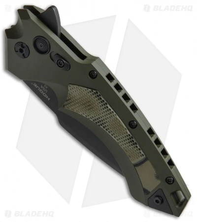 Hogue Knives X5 Tactical Flipper Knife OD Green G-Mascus (4" Black) 2 Hogue Knives X5 Tactical Flipper Knife OD Green G-Mascus (4" Black) - Image 2