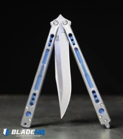 Hom Design Chimera Plus Balisong Knife Satin Ti/Blue G-10 (4.75 Two-Tone) 14 Hom Design Chimera Plus Balisong Knife Satin Ti/Blue G-10 (4.75 Two-Tone) -CRKT Sales Store Hom Design Chimera Plus Balisong Knife Satin Ti Blue G 10 Two Tone BHQ 100561 kp steel web