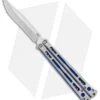 Hom Design Chimera Plus Balisong Knife Satin Ti/Blue G-10 (4.75 Two-Tone)