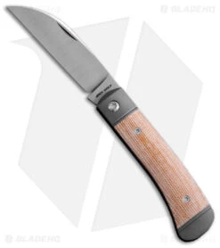 Jack Wolf Knives Venom Jack Slip Joint Knife Natural Micarta (3" Satin)