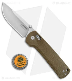 James Brand The Kline Ambi-Slider Knife OD Green Micarta (3.4" SW MagnaCut) -CRKT Sales Store James Brand The Kline Ambi Slider OD Green Micarta SW MagnaCut BHQ 143915 jr bottlecap