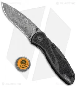 Kershaw Blur Assisted Opening Knife Black Aluminum (3.375" Damascus) 1670BLKDAM 8 Kershaw Blur Assisted Opening Knife Black Aluminum (3.375" Damascus) 1670BLKDAM -CRKT Sales Store Kershaw Blur Assisted Opening Knife Black Aluminum Damascus 1670BLKDAM BHQ 107879 kp bottlecap jr