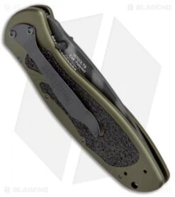 Kershaw Blur Assisted Opening Knife OD Green (3.375" Tiger Stripe) 1670OLTS -CRKT Sales Store Kershaw Blur OD Green Tiger Stripe 1670OLTS BHQ 55587 jr side 2