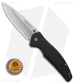 Kershaw Bowser Liner Lock Knife Black Nylon (3.25" Satin) -CRKT Sales Store Kershaw Bowser LLK Black Nylon 3in Satin BHQ 107942 td size