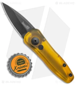Kershaw BHQ Exclusive Launch 4 Automatic Knife Ultem (1.9" Black MagnaCut) -CRKT Sales Store Kershaw Launch 4 Auto ULtem Black MagnaCut Exclusive BHQ 175285 jr bottlecap
