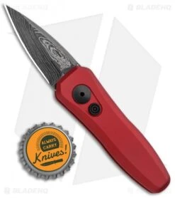 Kershaw Launch 4 CA Legal Automatic Knife Red (1.9" Damascus) -CRKT Sales Store Kershaw Launch 4 CA Legal Auto Red Damascus 7500RDDAM BHQ 91649 jr bottlecap