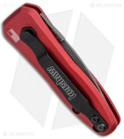 Kershaw Launch 4 CA Legal Automatic Knife Red (1.9" Damascus) -CRKT Sales Store Kershaw Launch 4 CA Legal Auto Red Damascus 7500RDDAM BHQ 91649 jr side