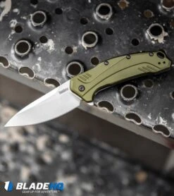 Kershaw Link 20CV Drop Point Knife Olive Al (3.25" Stonewash) 1776OLSW 10 Kershaw Link 20CV Drop Point Knife Olive Al (3.25" Stonewash) 1776OLSW -CRKT Sales Store Kershaw Link Drop Point Knife Olive Aluminum Stonewash 20CV 1776OLSW BHQ 105987 kp step web