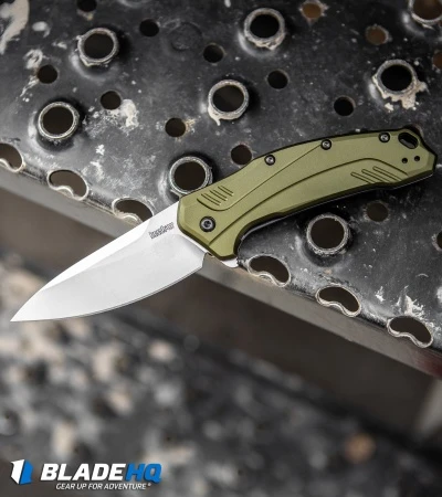 Kershaw Link 20CV Drop Point Knife Olive Al (3.25" Stonewash) 1776OLSW 5 Kershaw Link 20CV Drop Point Knife Olive Al (3.25" Stonewash) 1776OLSW - Image 5