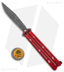 Kershaw Lucha Balisong Butterfly Knife Red (4.5" Blackwash) 5150RDBW 7 Kershaw Lucha Balisong Butterfly Knife Red (4.5" Blackwash) 5150RDBW -CRKT Sales Store Kershaw Lucha Balisong Butterfly Red Blackwash 5150RDBW BHQ 117070 jr bottlecap