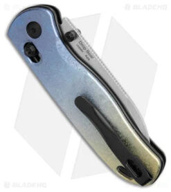 Kizer Azo Drop Bear Clutch Lock Knife Titanium (3" Stonewash) Ki3619A3 -CRKT Sales Store Kizer Azo Drop Bear Clutch Lock Knife Titanium 3in SW BHQ 180472 td side