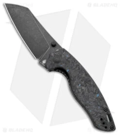 CRKT Sales Store 15 Kizer Azo Towser K Liner Lock Knife Black FatCarbon (3.5" Black ELMAX)