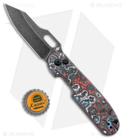 Kizer Cormorant Plunge Lock Knife Blue/Black FatCarbon (3.15" Black ELMAX) -CRKT Sales Store Kizer Cormorant Plunge Lock Blue Red White Fat Carbon Black SW BHQ 175936 jr bottlecap