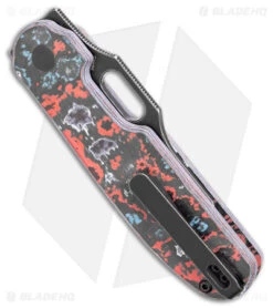 Kizer Cormorant Plunge Lock Knife Blue/Black FatCarbon (3.15" Black ELMAX) -CRKT Sales Store Kizer Cormorant Plunge Lock Blue Red White Fat Carbon Black SW BHQ 175936 jr side