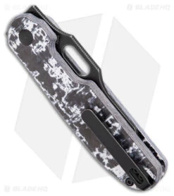 Kizer Cormorant Plunge Lock Knife Fat Carbon (3.15" Black S90V) Ki4562A7 -CRKT Sales Store Kizer Cormorant Plunge Lock Fat Carbon Black White Black BHQ 176931 jr side