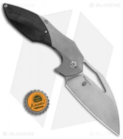 Kizer Isham Megatherium Left Hand Flipper Knife Ti/CF (3.6" Stonewash) KI4502L1 9 Kizer Isham Megatherium Left Hand Flipper Knife Ti/CF (3.6" Stonewash) KI4502L1 -CRKT Sales Store Kizer Isham Megatherium Left Hand Ti CF SW KI4502L1 BHQ 88598 jr bottlecap