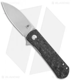 CRKT Sales Store 13 Kizer Laconico Yorkie Liner Lock Knife Shred CF (2.5" Stonewash) Exclusive