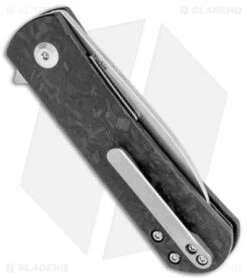 Kizer Laconico Yorkie Liner Lock Knife Shred CF (2.5" Stonewash) Exclusive -CRKT Sales Store Kizer Laconico Yorkie Shred CF SW BHQ 117651 jr side