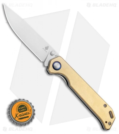 Kizer Vanguard Brass Begleiter Liner Lock Knife (3.5" Stonewash) 4 Kizer Vanguard Brass Begleiter Liner Lock Knife (3.5" Stonewash) - Image 4