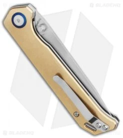 Kizer Vanguard Brass Begleiter Liner Lock Knife (3.5" Stonewash) 6 Kizer Vanguard Brass Begleiter Liner Lock Knife (3.5" Stonewash) -CRKT Sales Store Kizer Vanguard Brass Begleiter Liner Lock Knife 3.5 Stonewash BHQ 113210 LS Side