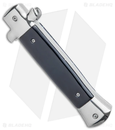 9" Mago Stiletto OTF Automatic Knife Black Marble Acrylic (3.75" Polished) Bayo 3 9" Mago Stiletto OTF Automatic Knife Black Marble Acrylic (3.75" Polished) Bayo - Image 3