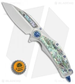 Marfione Custom Super Matrix-R Knife Titanium/Abalone (3.75" Mirror) -CRKT Sales Store Marfione Custom Super Matrix R ti abalone mirror BHQ 27860 er size