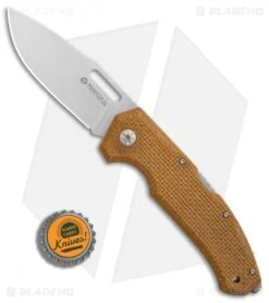 Maserin Nimrod Lockback Knife Desert Canvas Micarta (3.5" Stonewash) 480MD -CRKT Sales Store Maserin Nimrod Desert Canvas Micarta BHQ 85043 er bottlecap