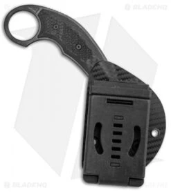 Microtech Bastinelli Signature Iconic Karambit Fixed Blade Knife CF (Black) -CRKT Sales Store Microtech Iconic Fixed Signature Series Right Hand Carry DLC Standard Black 118 1 DLSCR BHQ 138701 jr sheath