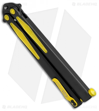 Microtech Tachyon III Balisong Butterfly Knife BM (4.5" Black/Yellow) 173-1BM 3 Microtech Tachyon III Balisong Butterfly Knife BM (4.5" Black/Yellow) 173-1BM - Image 3