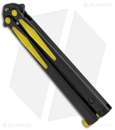 Microtech Tachyon III Balisong Butterfly Knife BM (4.5" Black/Yellow) 173-1BM 2 Microtech Tachyon III Balisong Butterfly Knife BM (4.5" Black/Yellow) 173-1BM - Image 2