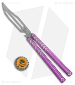 Nabalis + Will Hirsch The Vulp Butterfly Balisong Trainer Purple Al (4.4" BB) -CRKT Sales Store Nabalis Vulp Butterfly Balisong Trainer Purple BHQ 156946 jr bottlecap