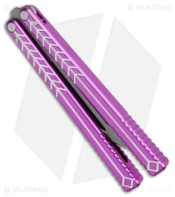 Nabalis + Will Hirsch The Vulp Butterfly Balisong Trainer Purple Al (4.4" BB) -CRKT Sales Store Nabalis Vulp Butterfly Balisong Trainer Purple BHQ 156946 jr side