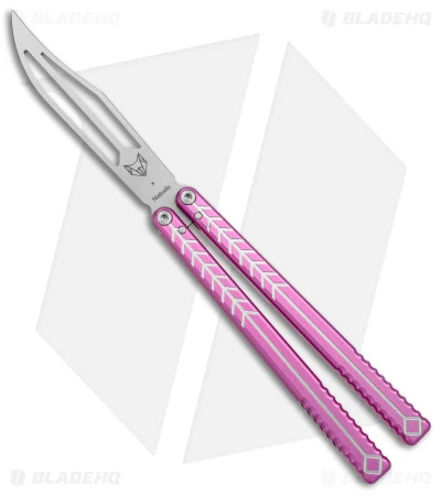Nabalis + Will Hirsch The Vulp Butterfly Balisong Trainer Pink Al (4.4" BB) 1 Nabalis + Will Hirsch The Vulp Butterfly Balisong Trainer Pink Al (4.4" BB)