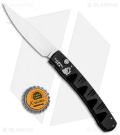 Piranha Virus Automatic Knife Black (3.25" Mirror) -CRKT Sales Store Piranha Virus Auto Black Mirror BHQ 27807 jr bottlecap