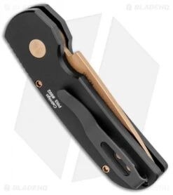 Pro-Tech Calmigo CA Legal Automatic Knife (1.9" Rose Gold) 2203 RG -CRKT Sales Store Protech Calmigo CA Legal Auto Rose Gold 2203 RG BHQ 92523 jr side 1