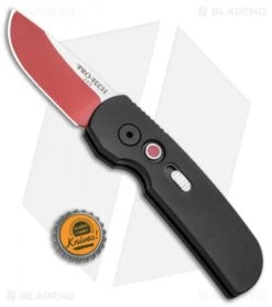 Pro-Tech Red Devil Calmigo CA Legal Automatic Knife Black (1.9" Red) -CRKT Sales Store Protech Calmigo CA Legal Automatic Knife Black Red BHQ 108074 kp bottlecap jr