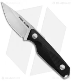 Real Steel Connector Drop Point Fixed Blade Neck Knife Black G-10 (2.25" Satin)