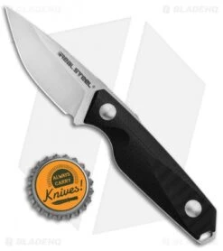Real Steel Connector Drop Point Fixed Blade Neck Knife Black G-10 (2.25" Satin) -CRKT Sales Store Real Steel Connector DP Neck Knife Black G 10 Satin RS3151 BHQ 81632 jr bottlecap