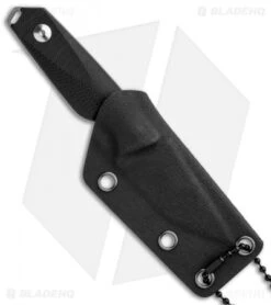 Real Steel Connector Drop Point Fixed Blade Neck Knife Black G-10 (2.25" Satin) -CRKT Sales Store Real Steel Connector DP Neck Knife Black G 10 Satin RS3151 BHQ 81632 jr sheath