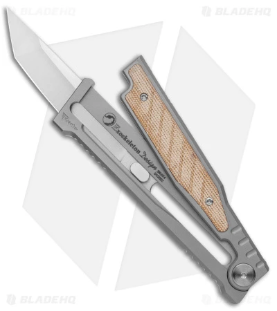 Reate Knives Reate EXO Gravity Tanto Knife Titanium/Natural Micarta (3.75" Satin) 2 Reate Knives Reate EXO Gravity Tanto Knife Titanium/Natural Micarta (3.75" Satin) - Image 2