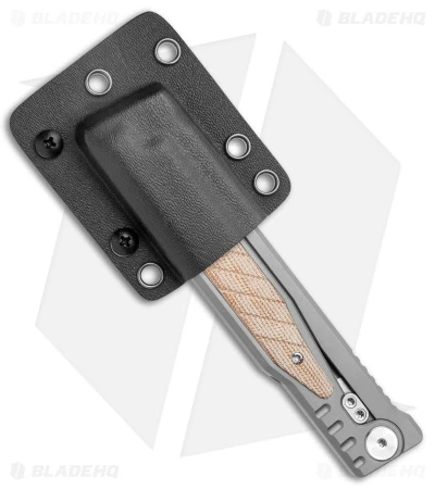 Reate Knives Reate EXO Gravity Tanto Knife Titanium/Natural Micarta (3.75" Satin) 5 Reate Knives Reate EXO Gravity Tanto Knife Titanium/Natural Micarta (3.75" Satin) - Image 5