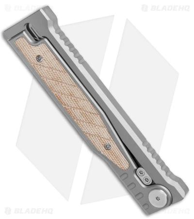 Reate Knives Reate EXO Gravity Tanto Knife Titanium/Natural Micarta (3.75" Satin) 4 Reate Knives Reate EXO Gravity Tanto Knife Titanium/Natural Micarta (3.75" Satin) - Image 4