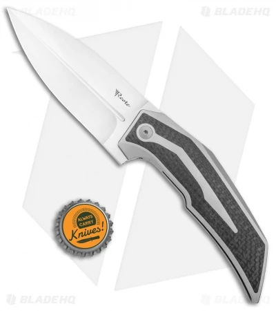 Reate Knives Bharucha T4000 Frame Lock Knife Carbon Fiber/Ti (3.8" Satin) 4 Reate Knives Bharucha T4000 Frame Lock Knife Carbon Fiber/Ti (3.8" Satin) - Image 4