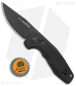 SOG Knives SOG-TAC AU Compact Automatic Knife Black (3" Black) -CRKT Sales Store SOG Knives SOG TAC AU Compact Auto Black Black 15 38 07 57 BHQ 119252 jr bottlecap