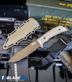 SOG Pillar Limited Fixed Blade Canvas Micarta (5" Bronze Cerakote) 9 SOG Pillar Limited Fixed Blade Canvas Micarta (5" Bronze Cerakote) -CRKT Sales Store SOG Pillar Limited Fixed Blade Canvas Micarta Bronze Cerakote BHQ 94232 kp gun web
